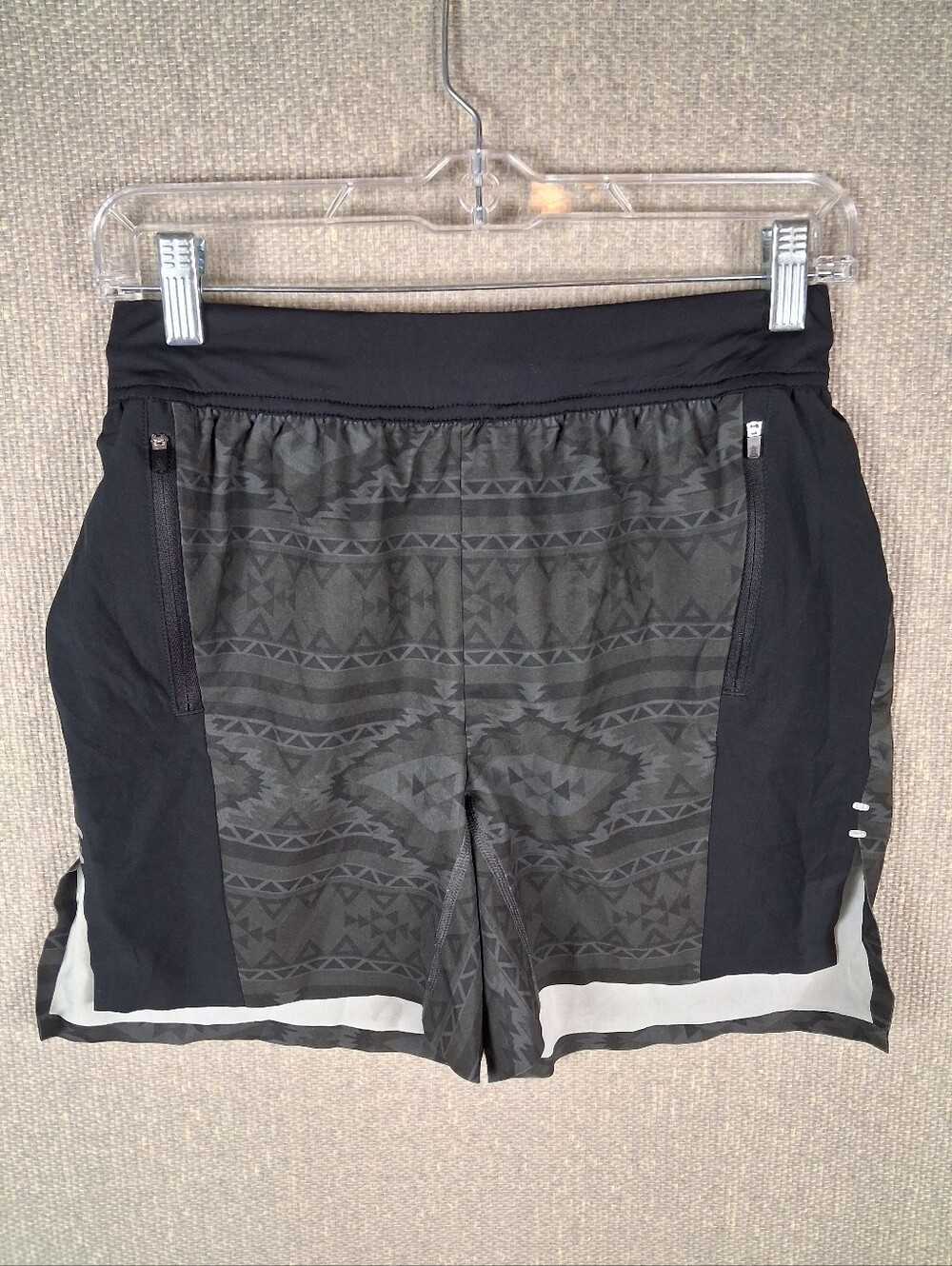 Chubbies Ultimate Training Shorts Mens XS Black Aztec Drawstring Workout Running